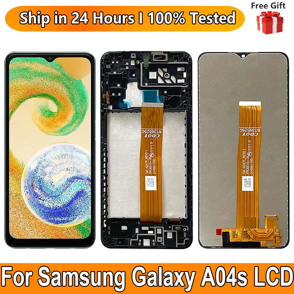 6.5 "Nuovo Per Samsung Galaxy A04S Display Lcd Sensore Touch Screen Digitziter Assembly Sostituire Per Samsung A04S A047 Con Cornice