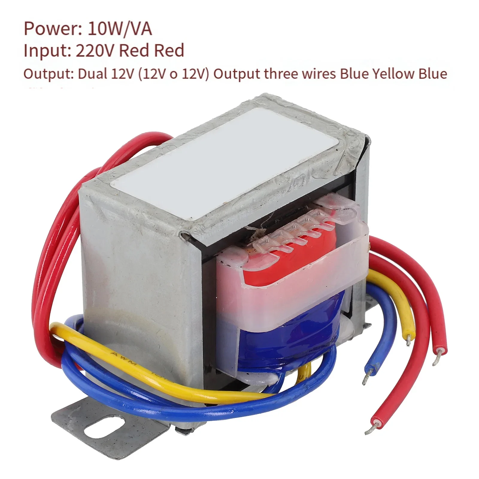 1PCS 10W EI48 Power Transformer Input 220V Output 12V-0-12V 24V-0-24V power transformer