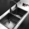 304 Stainless Steel Double Bowl Kitchen Bar Sink Drop In Topmount Vegetable Wash Basin For Home Fixture Drain Strainer Set Sink 1