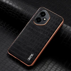 Luxury PU Leather Protective Back Cover Case - Honor 400 (China) (Black)