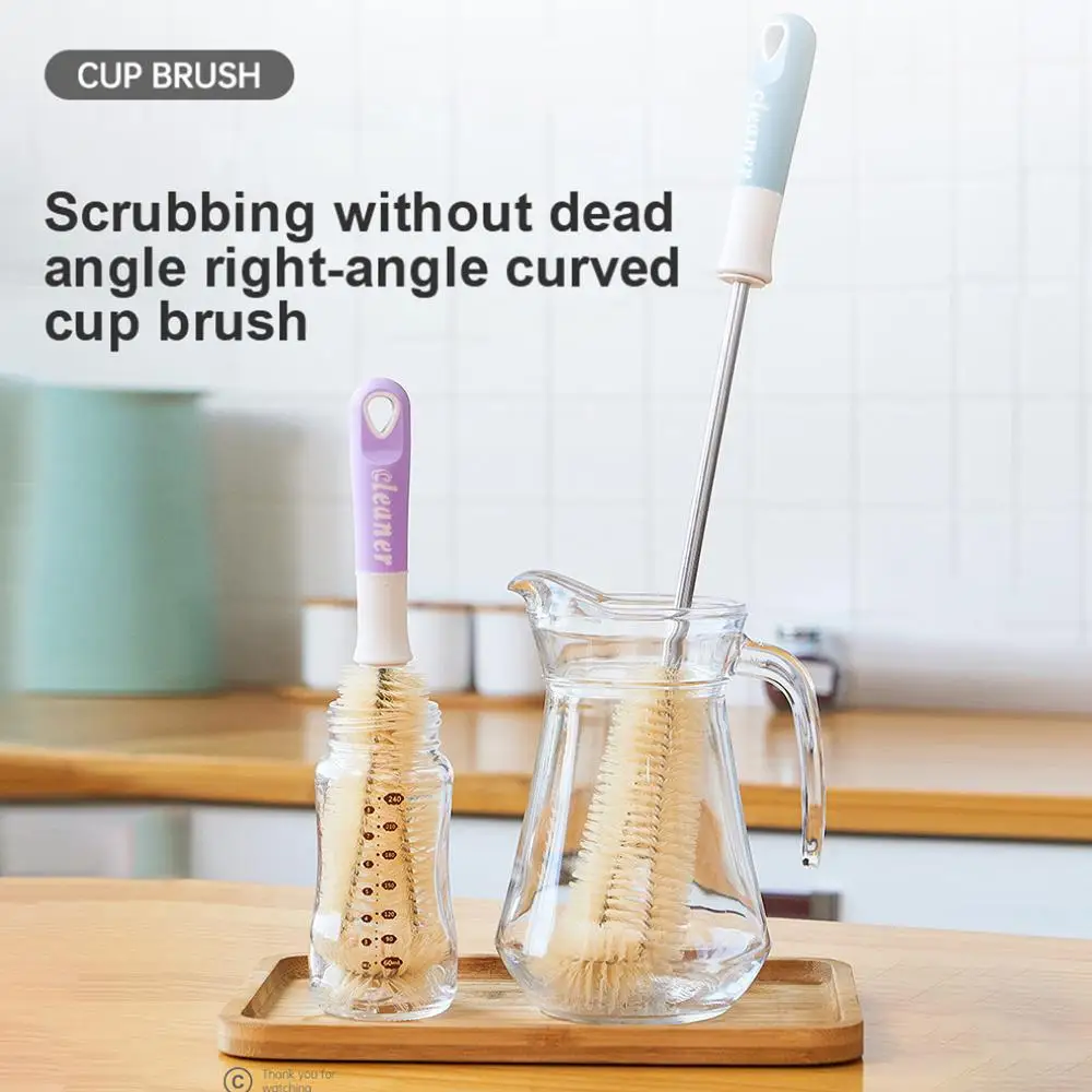 

Cleaning Cup Brush Baby Bottle Brush Kitchen Glass Thermos Kitchen Drink Wineglass Bottle Mug Scrubber Long Handle Cup Brush