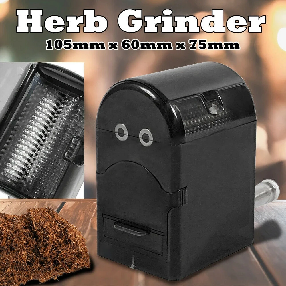Dry herb Grinder Grass Cutter with Tobacco Storage Box Muller Shredder Smoking Accessories Hand Shake Crank Crusher