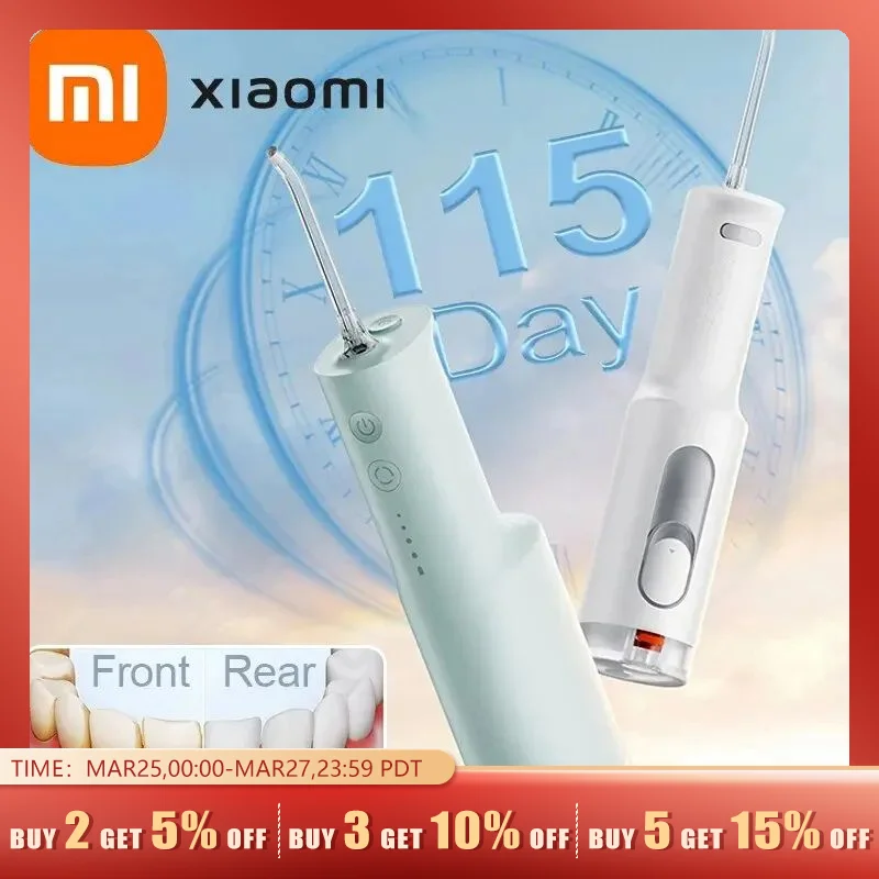  XIAOMI MIJIA Electric Oral Irrigator F300 Portable Water Pick Flosser MEO703 Teeth Whitening Cleaner 240ML 2000 Times/Min 4 Mode 