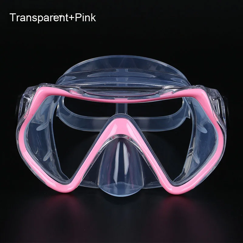 Large cabinet transparent frame diving goggles Adult HD diving goggles super wide field of view diving mask diving goggles high definition transparent large frame ultra wide field of view scuba liquid silicone free diving goggles
