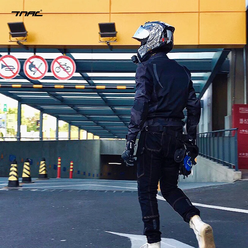 오토바이 라이딩 팬츠 작업 바지 오토바이 낙상 방지 따뜻한 슬림핏 청바지 방풍 사계절 캐주얼