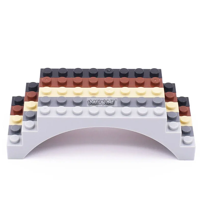 Marumine Building Blocks 1x12x3 Arch MOC Brick Parts 5PCS Compatible with 14707 6108 Creative Build Bridge Model Kit Accessories 4