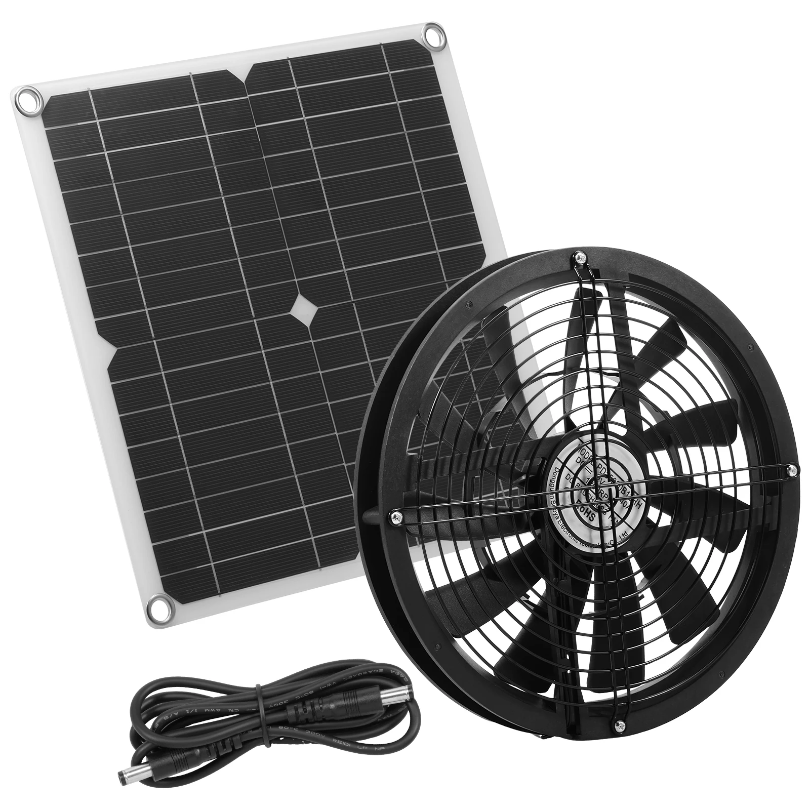 Waterproof Solar Powered Exhaust Fan Kit for Chicken Coop Greenhouse