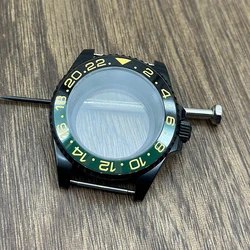 Enhanced Product Title:  
Black Finish GMT Series Bezel Watch Case with Sapphire Glass - 40mm - NH34 35 36 38 (TOP - 13)