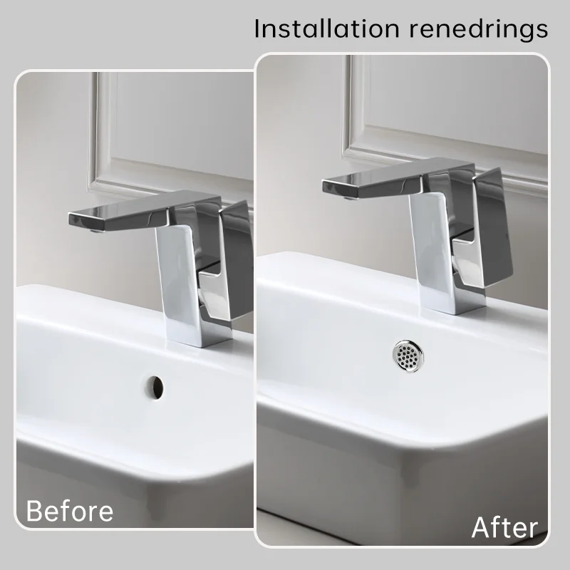 8/1Pcs Sink Hole Round Overflow Cover Ring Wash Basin Hollow Overflow Ring Sink Hole Cover Bathroom Kitchen Accessories sink overflow cover