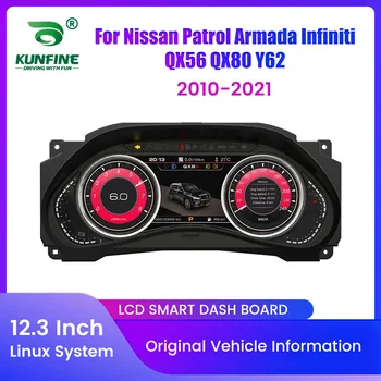 Para Nissan Patrol Infiniti QX56 Y62 2010-2021 LCD tablero Digital panel de instrumentos Virtual velocímetro cabina Virtual 1
