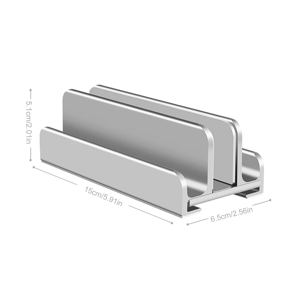 3슬롯 수직형 노트북 스탠드 노트북 홀더 미끄럼 방지 조절 가능 노트북 받침대 (아이패드/아이폰/맥북 프로/에어/마이크로소프트 서피스용)