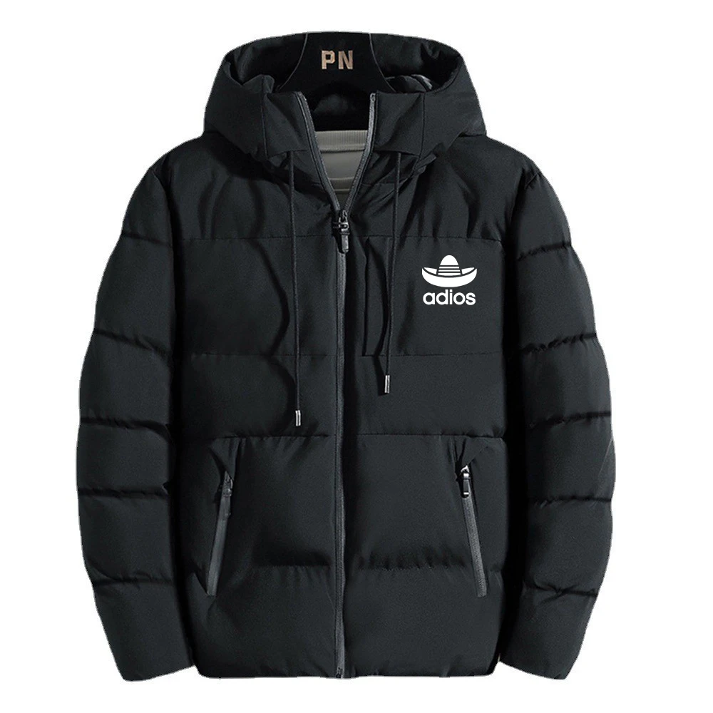 Herr puffer jacka med huva vinter varm utomhusjacka_voghion.com