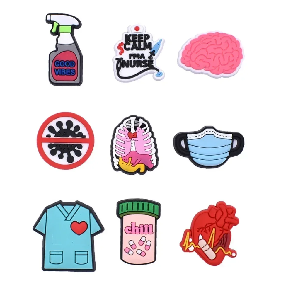 Cartoon Nurse Doctor Hospital Medical Retractable Badge Reel Dress Clips Brooches With Tags ID Name Card Holders Gift