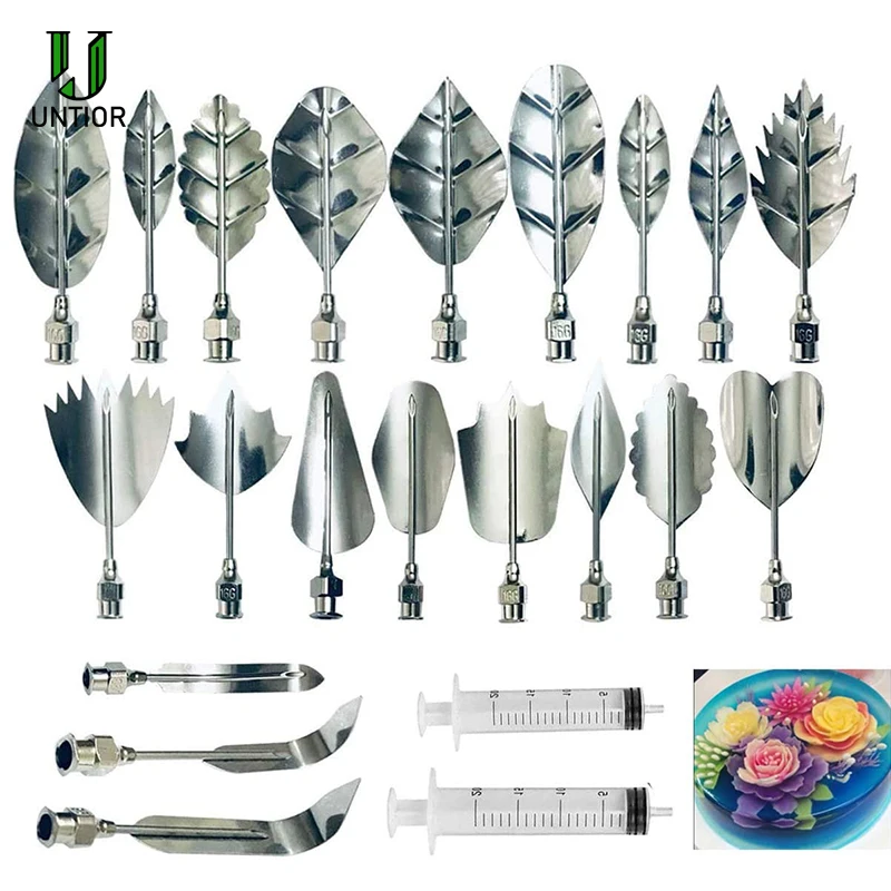 wholesale prices BESTONZON 10pcs 3D Jelly Cake Needle Tips Stainless Steel Needles Baking Pastry