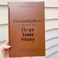 Grandfather, I Want To Hear Your Story: A Grandfather's Guided Journal To Share His Life And His Love Leather Hardcover Ribbon 2
