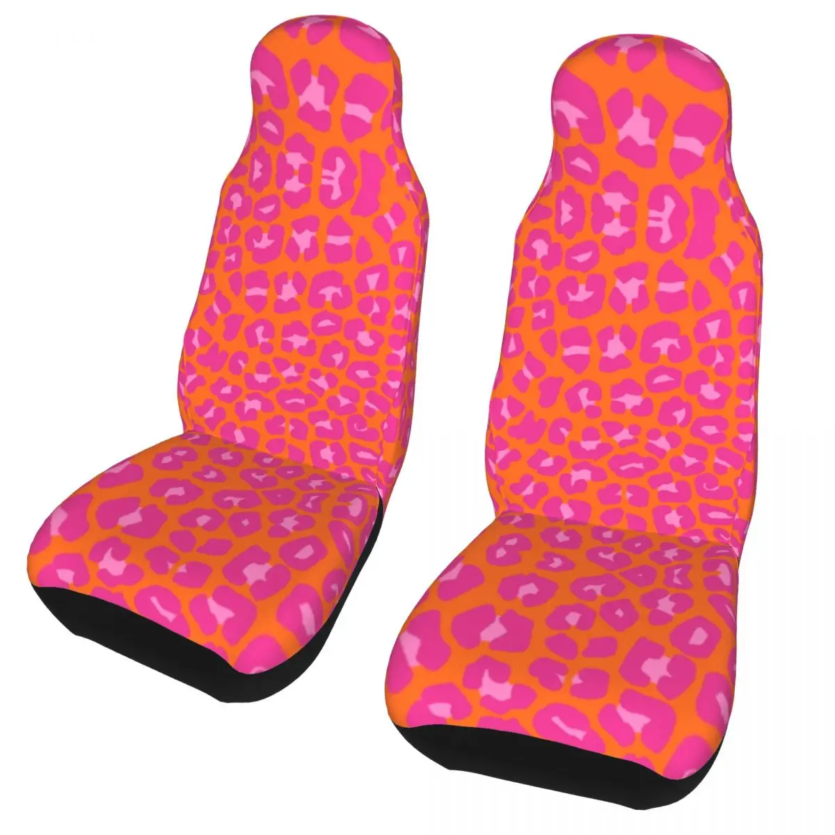 

Orange And Pink Leopard Spots Print Universal Car Seat Cover Four Seasons For SUV Car Seat Protector Fabric Car Styling