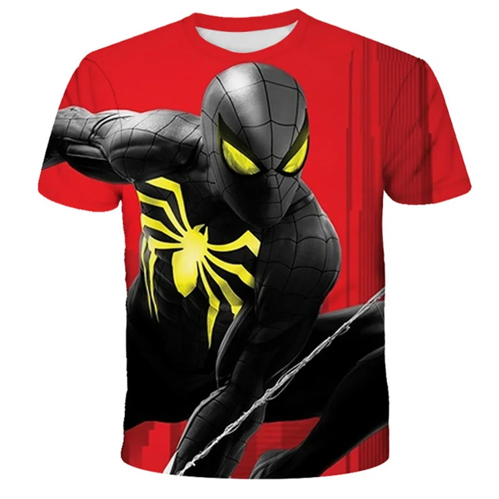 

Anime Hulk Kawaii Spiderman T-shirts for Boys 3D Printing Captain America Children Top Cartoons Summer Hulk Printing Anime Kids