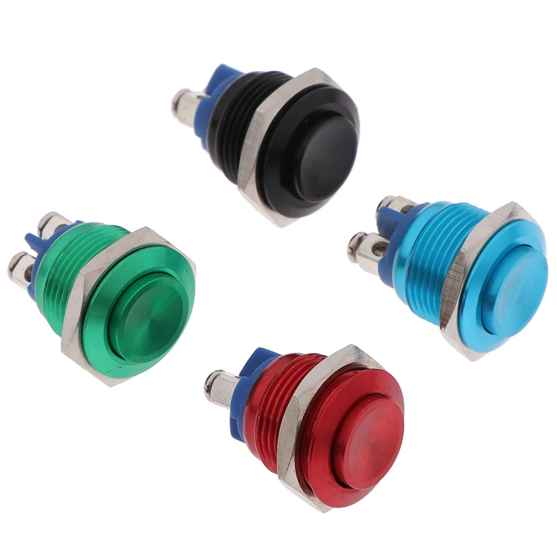 1Pc Momentary Push Button Switch 16mm Waterproof Mount Button Switch