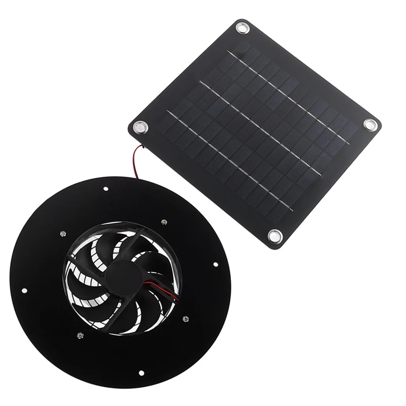 

Solar Panel Exhaust Fan, 20W Black ABS Solar Panel For Greenhouses, Pet Houses, Small Chicken Coops, Sheds, Window Exhaust