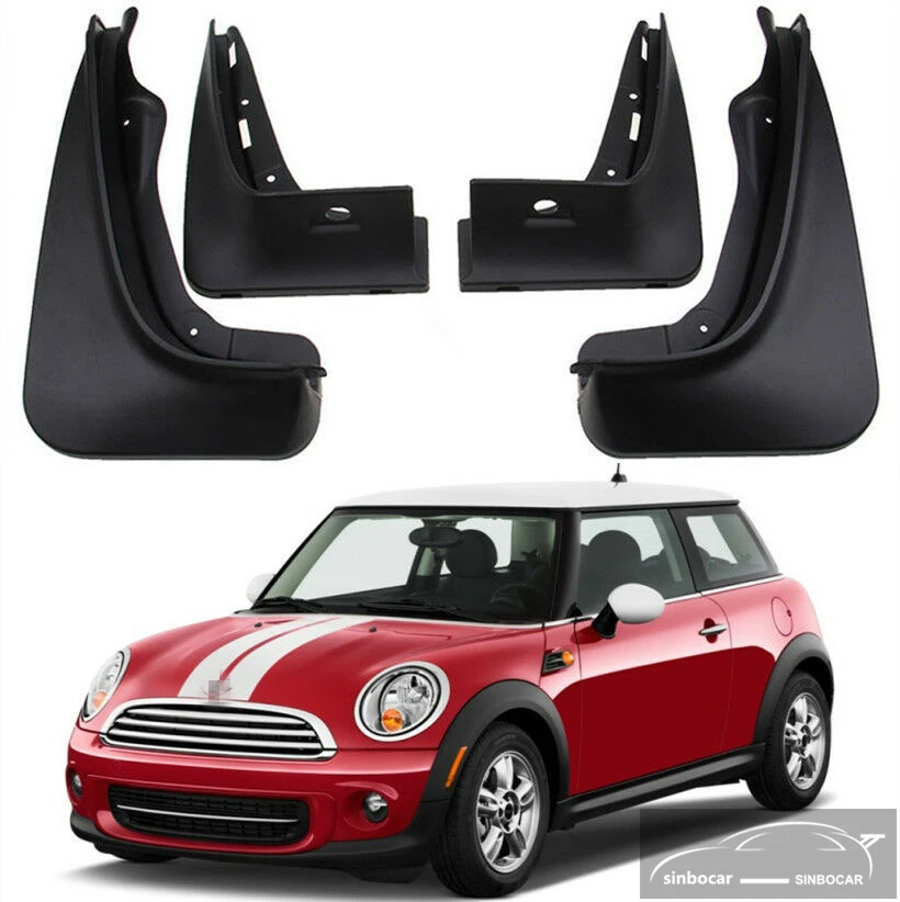 Car Accessories Front &amp Rear Splash Mud Flaps Guards Fit For 2008 2009 2010 2011 12 13 2014 Mini Cooper ONE R56 Mudguard Fender |