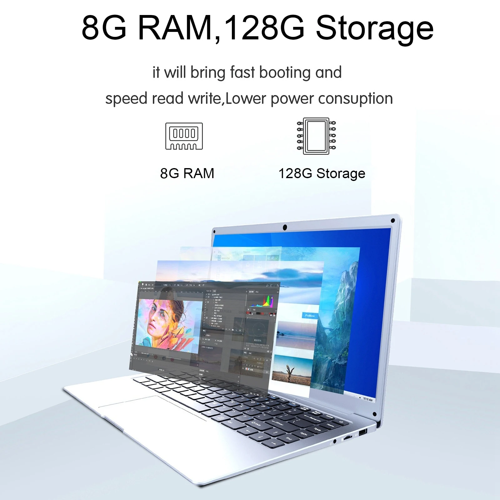 Jumper EZbook S5 Laptop 14.0 Inch 6GB 8GB 12GB RAM 128GB ROM Windows 11  Intel Celeron N4000/ N3350/ N4020 1920x1080 4600mAh PC - AliExpress