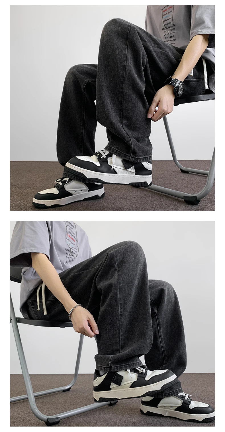 Description Picture 4 of itemNew Autumn Men Jeans Pants Streetwear Denim Jogger Harem Trousers M-3XL