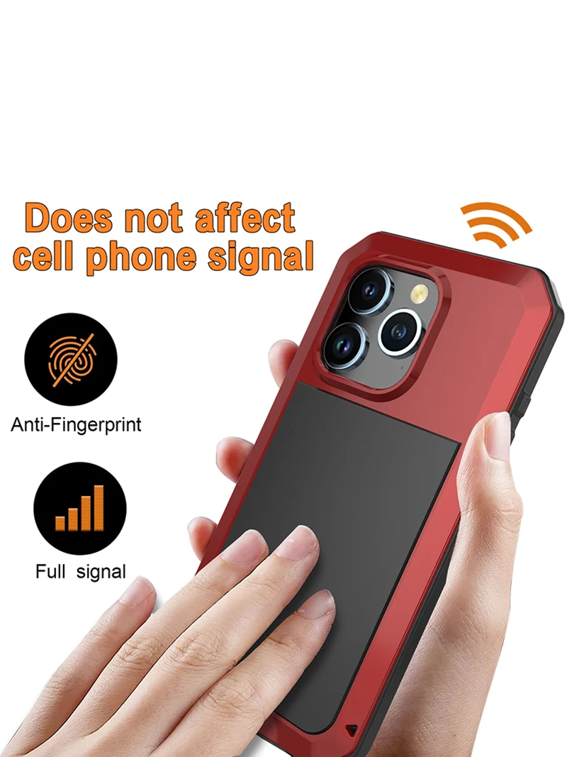 Heavy-Duty Shockproof Protective Armor Metal Aluminum Phone Case