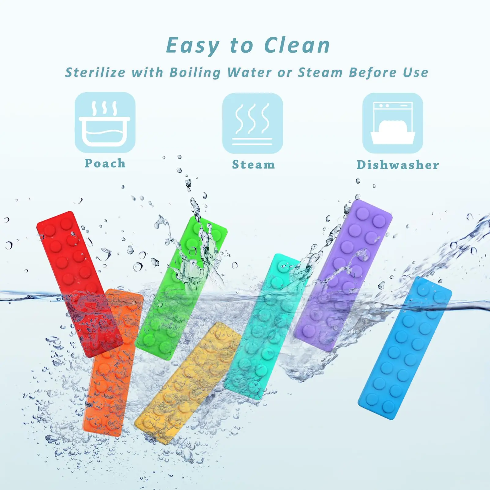 Sensory Chew Necklaces, 2pcs Colorful Chew Necklaces for Sensory Kids, Perfectly Textured Silicone Chew Toys