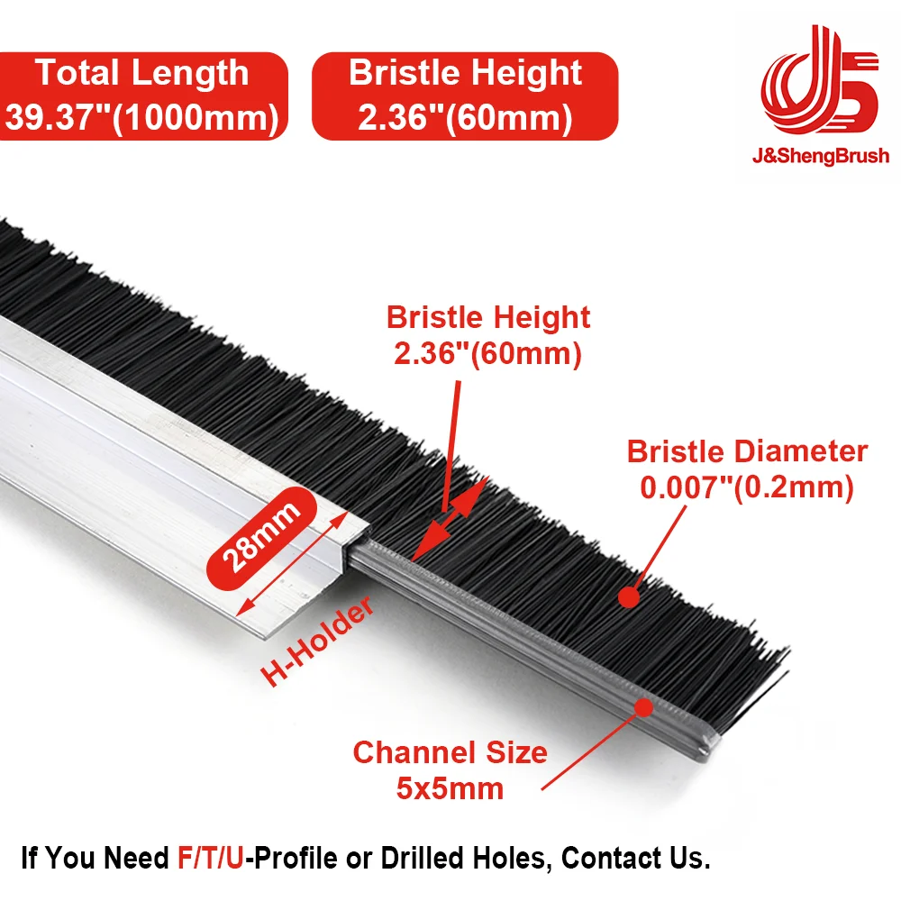 Aluminum Alloy Door & Window Seal Strip Brush - Dustproof & Waterproof Isolation Barrier Accessory