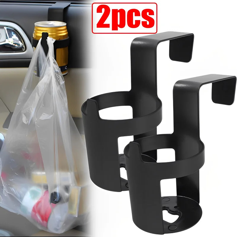 2pcs Car Back Seat Cup Holder Hanging Mount Drink Storage Holders Auto Truck Interior Water Bottle Organizers