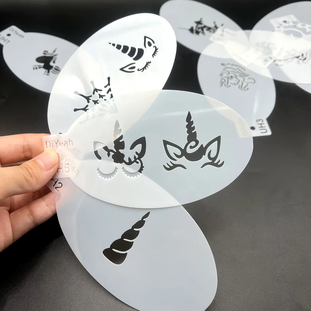 Face Painting Stencils Templates 9PCS Professional Body Art