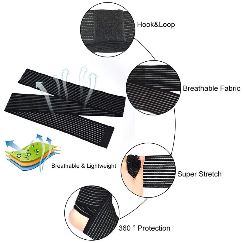 Sports Strain Wraps Ankle Support Pad Protection Ankle Bandage Guard Bandages Elastic Gym Protection Foot Wraps