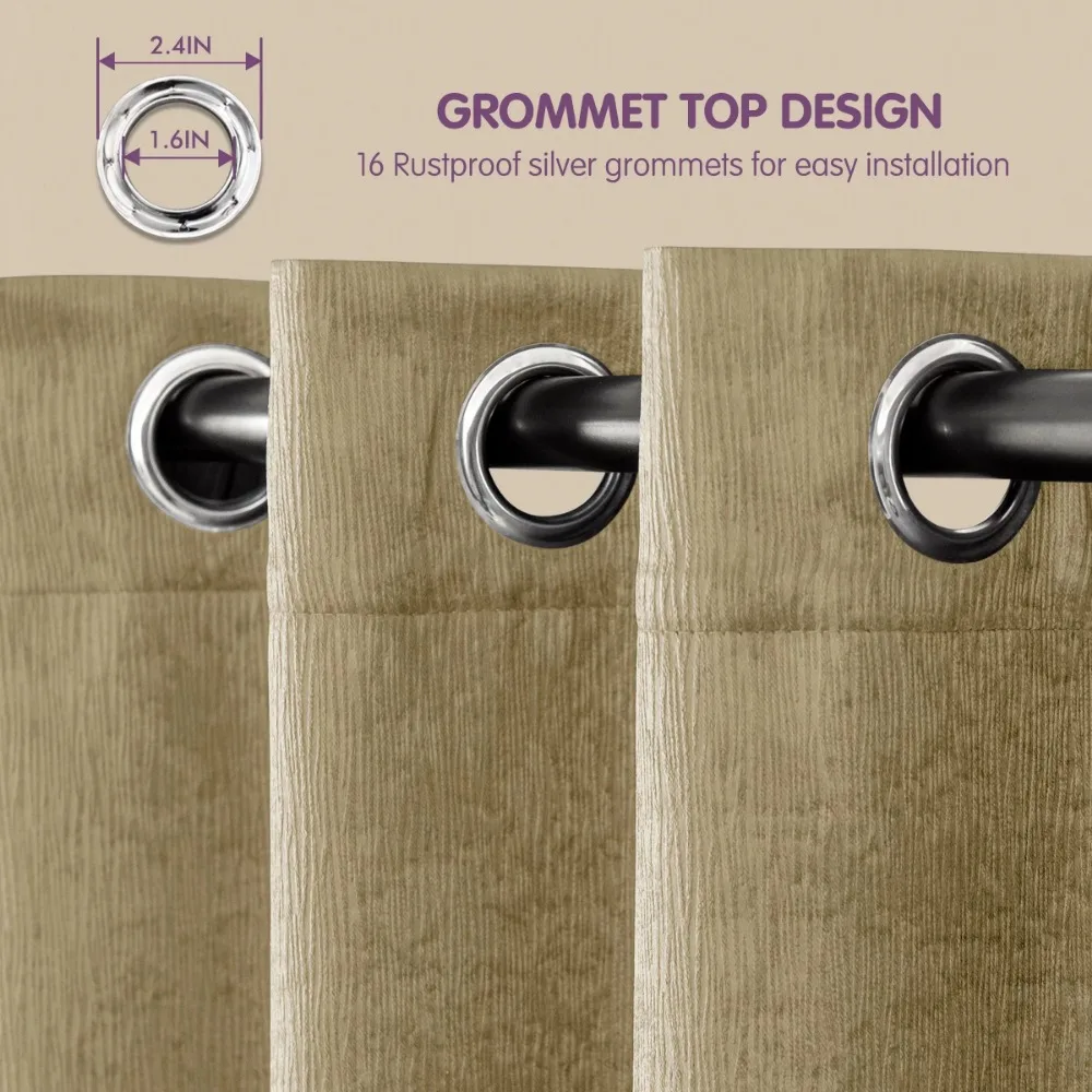 Blackout Window Drapes 2-Panel Curtain 6