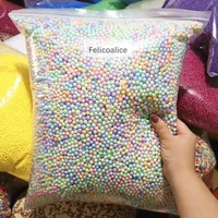 Colours No Bleeding 500g/bag Polystyrene Styrofoam Beads For Slime Mini Foam Balls Decorative Ball DIY Craft Supplies TOYS BEAD 1