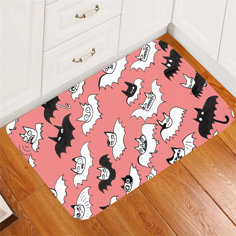 

CLOOCL Funny Halloween Area Rugs Bat Pattern 3D Print Carpet for Living Room Kitchen Bedroom Halloween Gift Home Textile