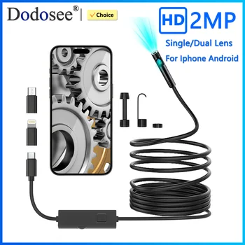 1440p HD Single/Dual Lens Endoscope Camera Android Mini Car Inspection Camera for Iphone Android Waterproof Pipeline Borescope 1