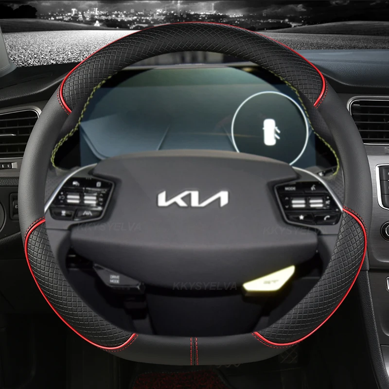 Custodia Volante Cover Coprivolante Per Auto In Pelle Microfibra A Forma Di D Per Kia Per Sportage 5 Per GT-Line 2021 2022 Per Sportage 2022 2023 Accessori Auto Coprivolanti (Colore