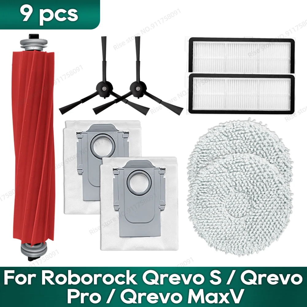 OSSIEAO Replacement Parts for Roborock Qrevo S Pro MaxV Plus Filter Brush