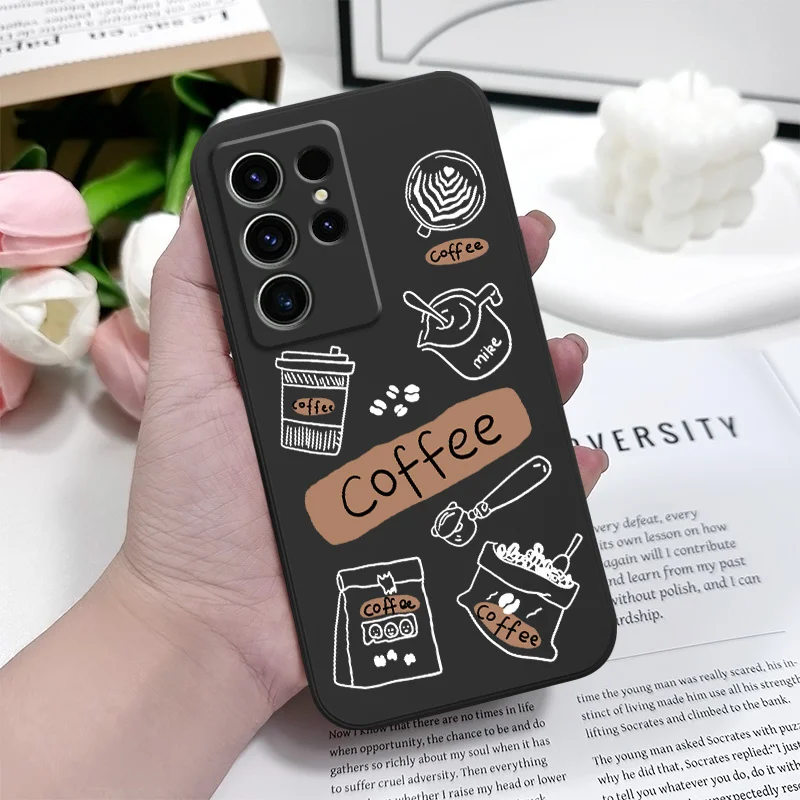 Coffee Beans Pattern Phone Case - Elegant and Durable Design
