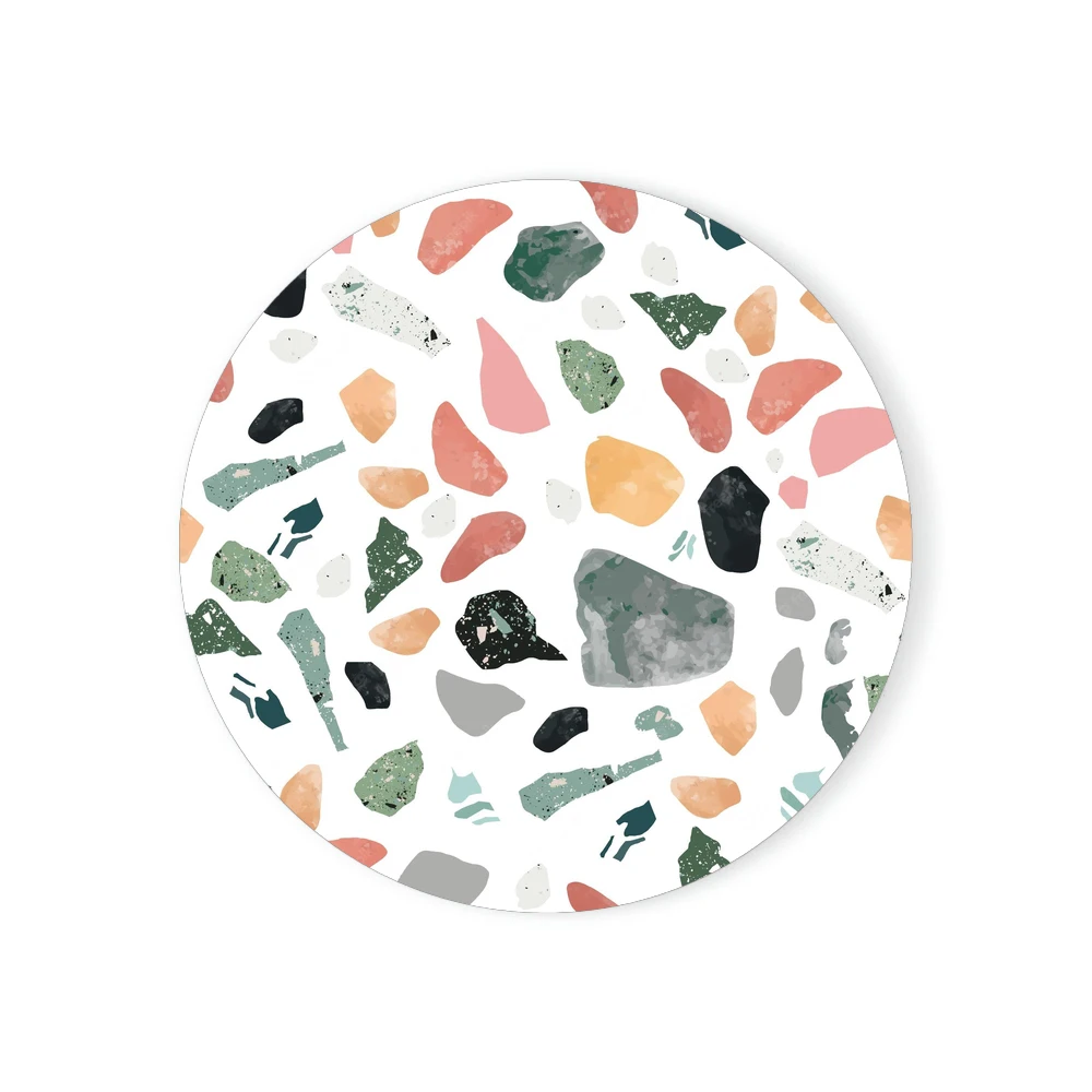 Description Picture 3 of itemTerrazzo Ceramic Absorbent Coasters Absorbent Marble-style Ceramic Coasters for Coffee Table Housewarming Gift for Home Kitchen