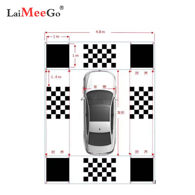2D/3D Car Camera Correction Calibration Cloth for 360 Degree Surround Bird View Panoramic DVR System Debugging Fabrics