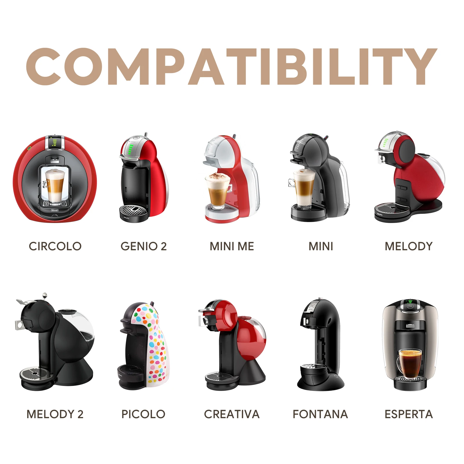 Reusable Coffee Capsule for Dolce Gusto Machine Refillable Coffee Capsule Filter Cup Kit Dispenser Pod 1-10PCS reusable coffee capsules