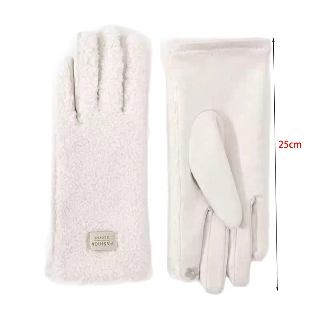 Polar Fleece Winter Gloves Touchable Screen Full Finger Touch Screen Gloves Warm Windproof Skiing Gloves