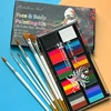 Body Face Painting Kit for Kids Adults,10 Color Face Makeup Palette with Brush,Halloween Carnival Artist Cosplay Art Party 5