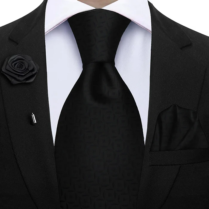 Herren-Krawatte, rot, grau, lila, kariert, Jacquard, gewebt, gestreift, Krawatte, Einstecktuch, Manschettenknöpfe, Sets für formelle Hochzeit, Geschäftsfeier – Detail 27