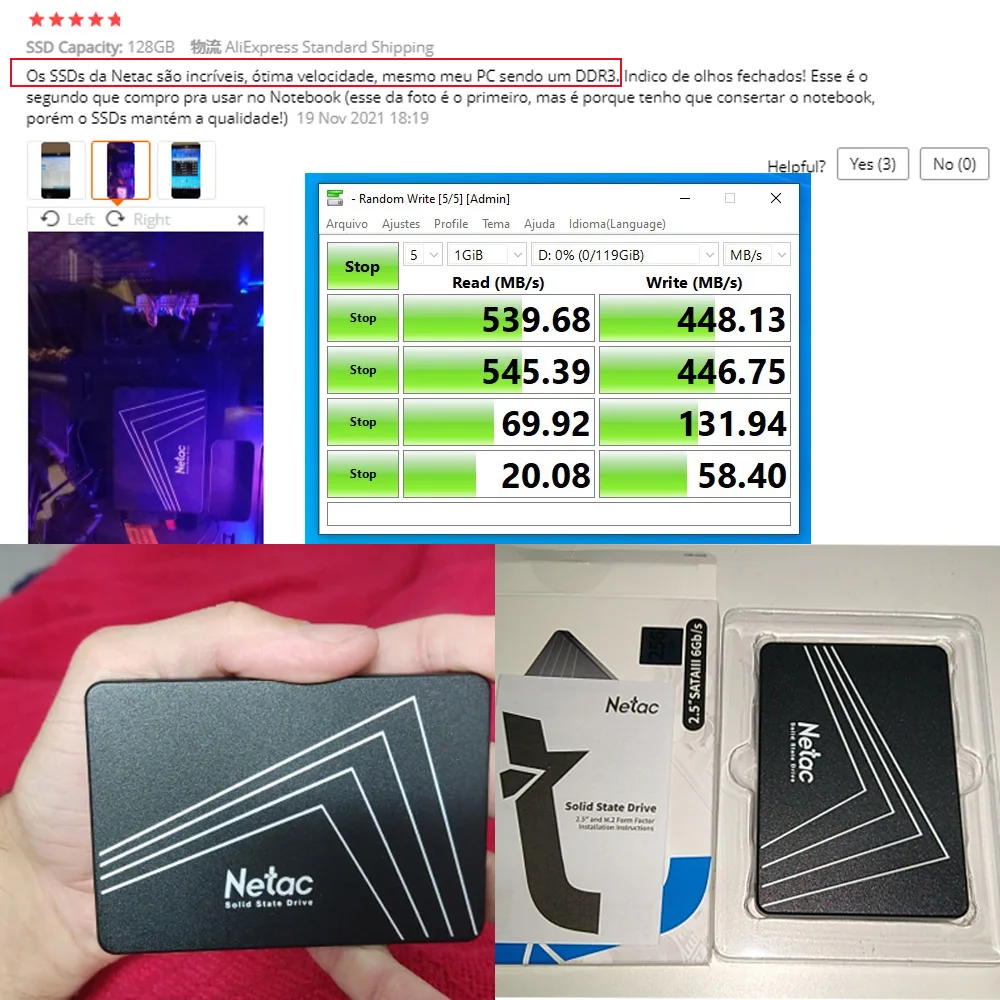 500gb ssd internal hard drive Netac SSD 2.5 SATA3 HDD 120GB 240GB 480GB 128GB 256GB 512GB 1TB 2TB Solid State Drive 6GB/S Internal Hard Disk Drive for Laptop solid state internal hard drive