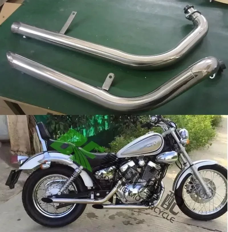 

Глушитель с выхлопной трубой Slash Cut, глушитель с глушителями для Yamaha Virago XV250 / V star XV 250 1988-2013 88-13