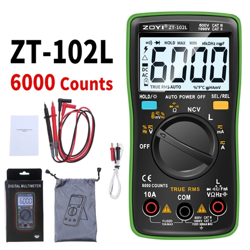 

Inductance Multimeter Practical Multimeter Temp Resistance Capacitance Meter for Electronics Enthusiasts & Professionals