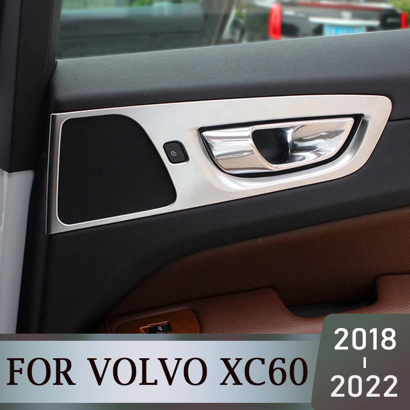 

Для Volvo XC60 2018 2019 2020 Внутренняя дверь автомобиля чаша внутренняя карбоновая ручка декоративные детали крышка отделка полоса автомобильные аксессуары