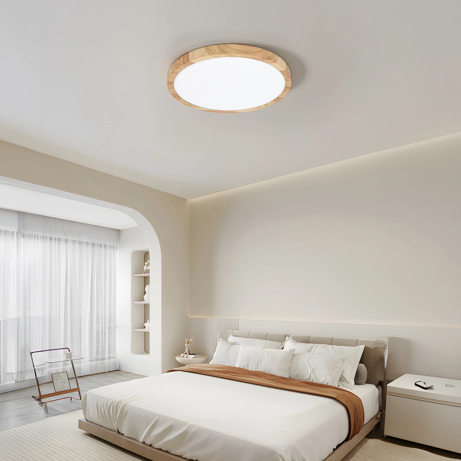 Modern Wood Grain LED Ceiling Light 5
